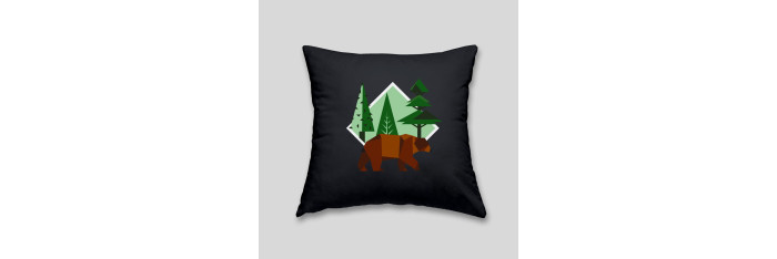 Brown bear cushion