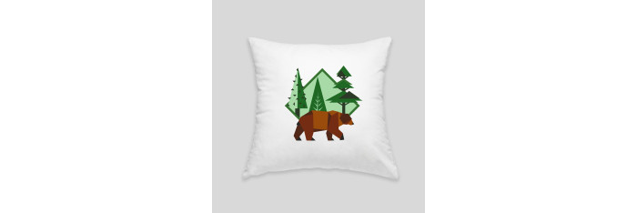 Brown bear cushion