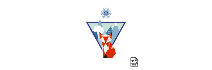 Mountain fox - Vector graphics