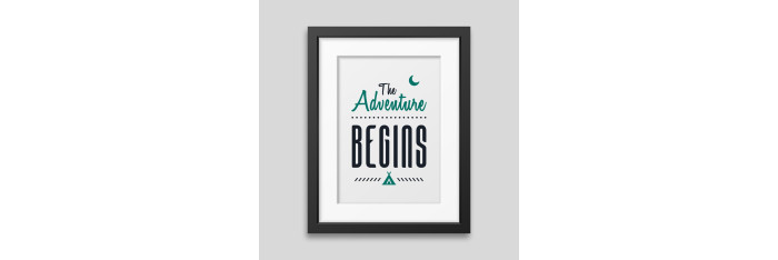 The adventure begins Framed poster